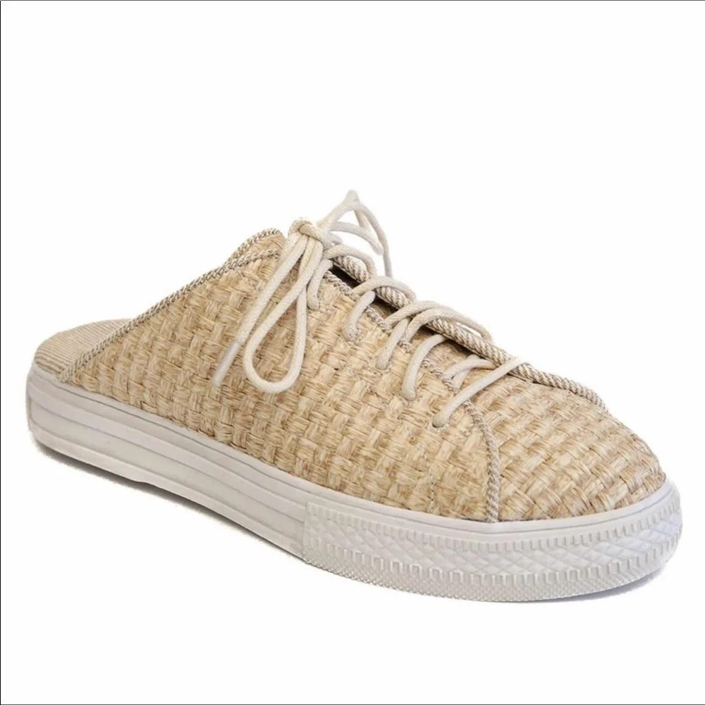 NWT Band Of Gypsies Coast Vegan Slip On Lace Up Mules Size 8